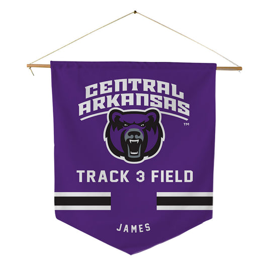 Central Arkansas - NCAA Women's Track & Field : Davin James - Pennant - 18" x 21"-0
