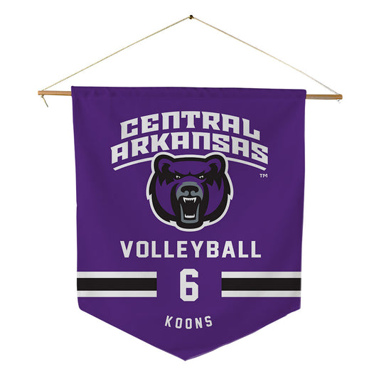 Central Arkansas - NCAA Women's Volleyball : Caylan Koons - Pennant - 18" x 21"-0