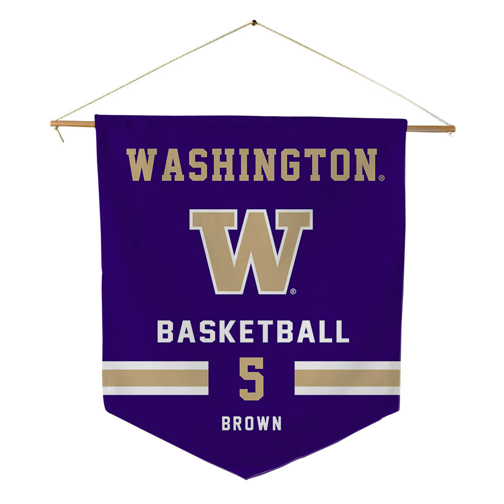 Washington - NCAA Women's Basketball : Teagan Brown - Pennant - 18" x 21"-0