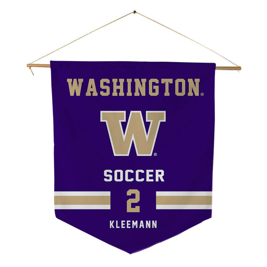 Washington - NCAA Men's Soccer : Philip Kleemann - Pennant - 18" x 21"-0
