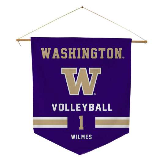 Washington - NCAA Women's Volleyball : Audra Wilmes - Pennant - 18" x 21"-0