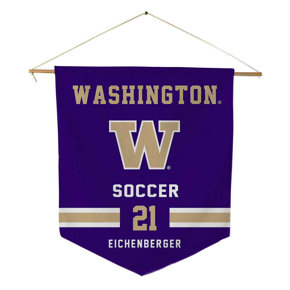 Washington - NCAA Women's Soccer : Kalea Eichenberger - Pennant - 18" x 21"-0