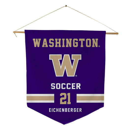 Washington - NCAA Women's Soccer : Kalea Eichenberger - Pennant - 18" x 21"-0