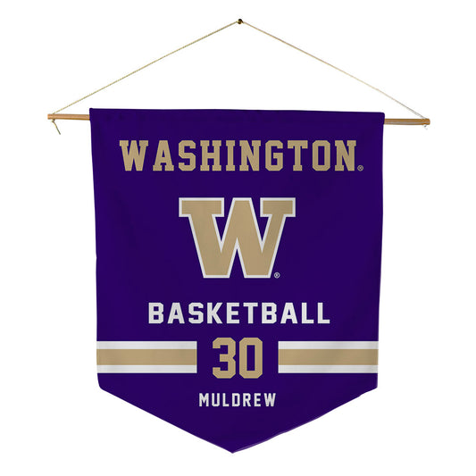 Washington - NCAA Men's Basketball : Courtland Muldrew - Pennant - 18" x 21"-0