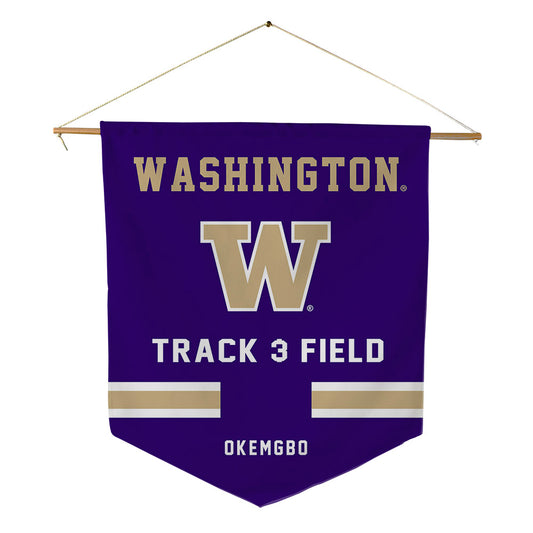 Washington - NCAA Women's Track & Field : Chiche Okemgbo - Pennant - 18" x 21"-0