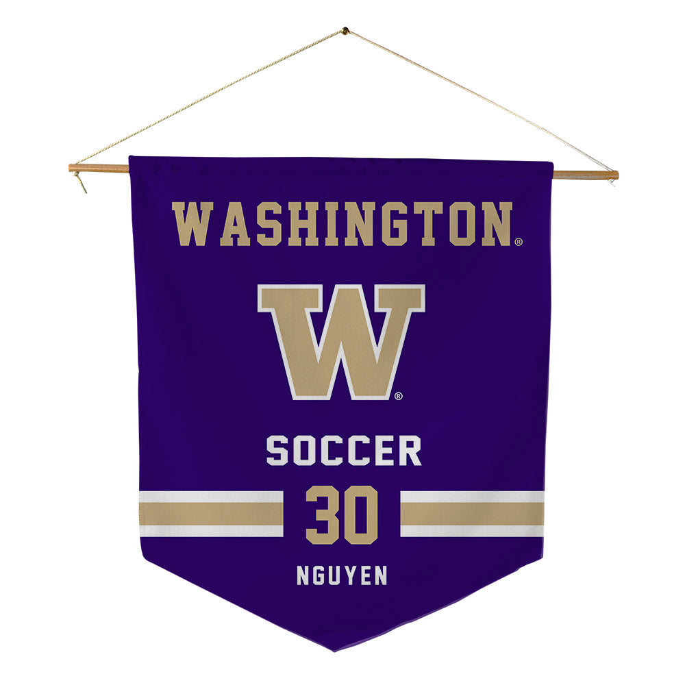 Washington - NCAA Women's Soccer : Avery Nguyen - Pennant - 18" x 21"-0