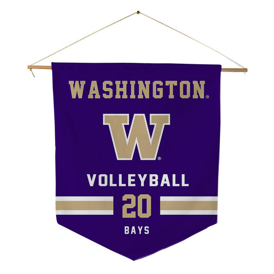 Washington - NCAA Women's Volleyball : Lauren Bays - Pennant - 18" x 21"-0
