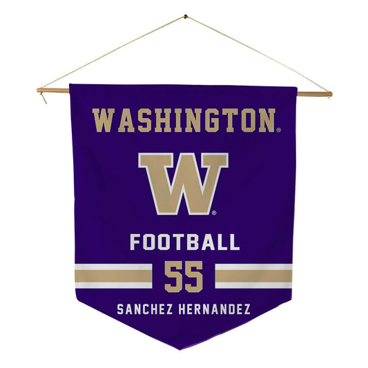 Washington - NCAA Football : Victor Sanchez Hernandez - Pennant - 18" x 21"-0