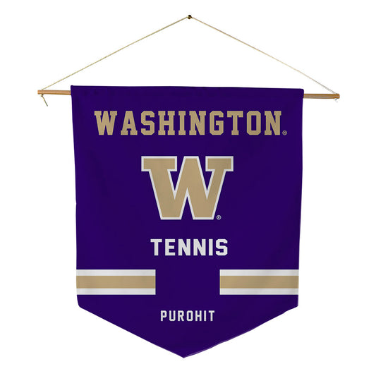 Washington - NCAA Men's Tennis : Soham Purohit - Pennant - 18" x 21"-0