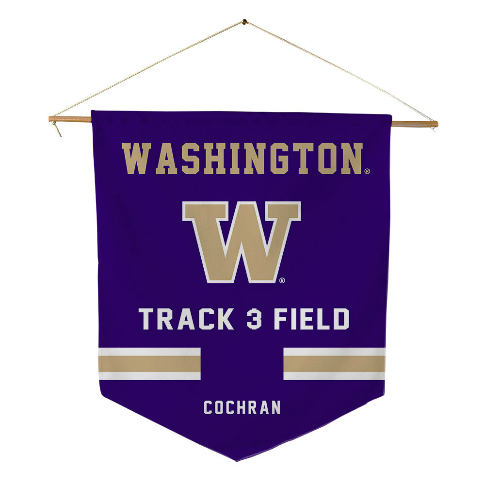 Washington - NCAA Women's Track & Field : Mia Cochran - Pennant - 18" x 21"-0