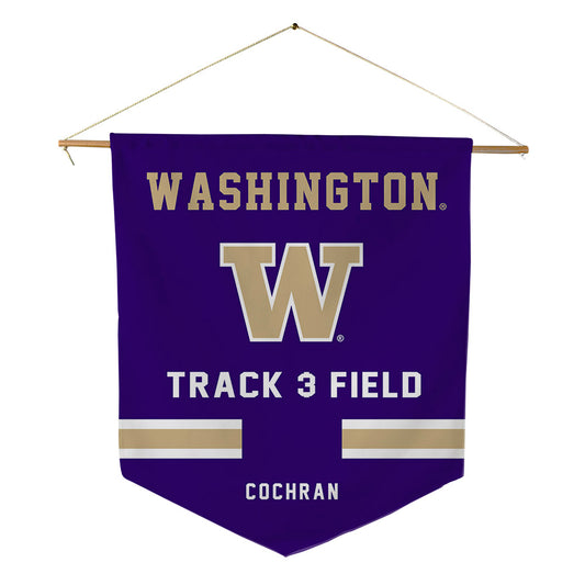 Washington - NCAA Women's Track & Field : Mia Cochran - Pennant - 18" x 21"-0