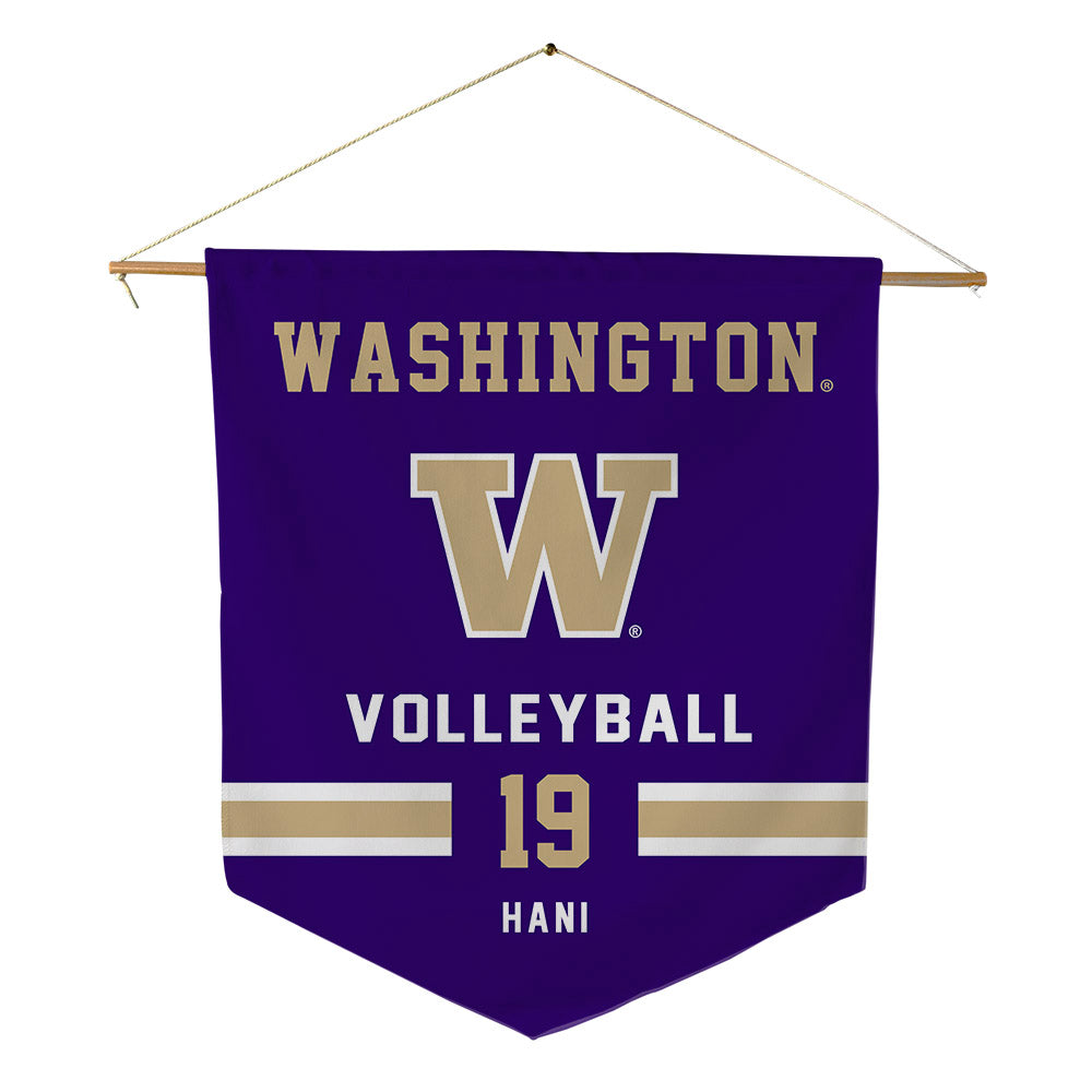 Washington - NCAA Women's Volleyball : Elise Hani - Pennant - 18" x 21"-0