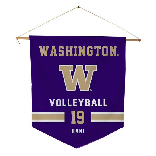 Washington - NCAA Women's Volleyball : Elise Hani - Pennant - 18" x 21"-0