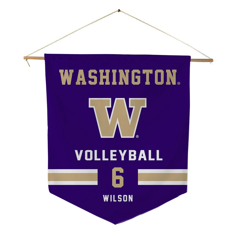 Washington - NCAA Women's Volleyball : Molly Wilson - Pennant - 18" x 21"-0