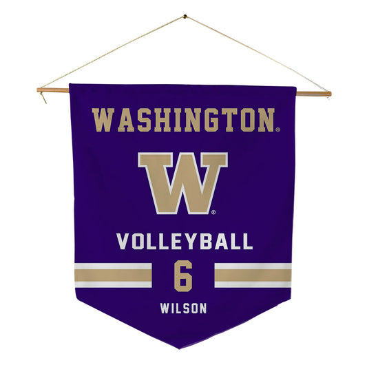 Washington - NCAA Women's Volleyball : Molly Wilson - Pennant - 18" x 21"-0