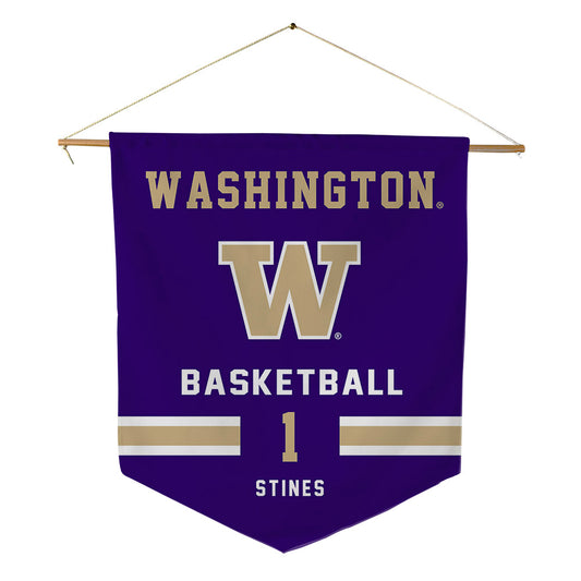 Washington - NCAA Women's Basketball : Hannah Stines - Pennant - 18" x 21"-0