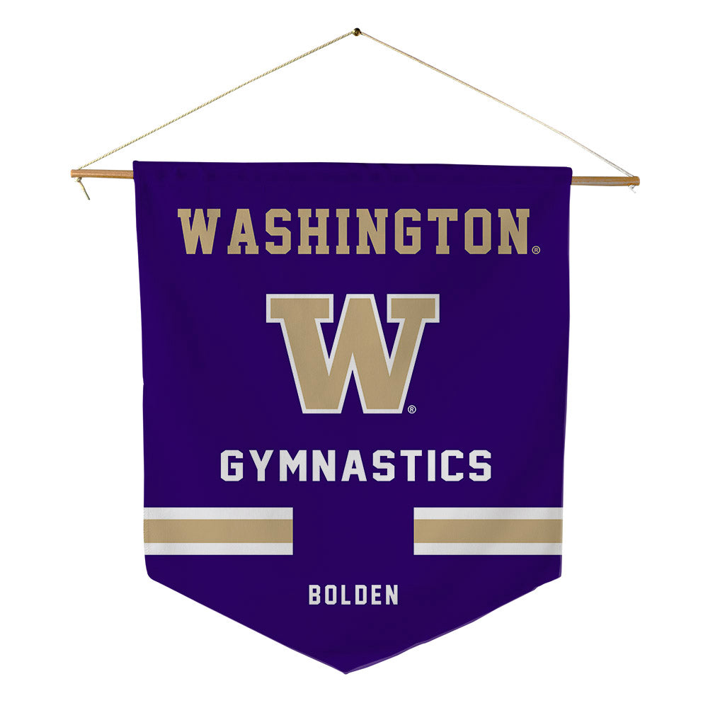 Washington - NCAA Women's Gymnastics : Kira Bolden - Pennant - 18" x 21"-0