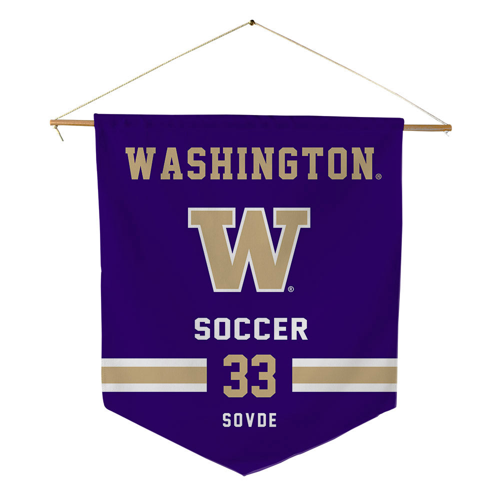 Washington - NCAA Men's Soccer : Chad Sovde - Pennant - 18" x 21"-0