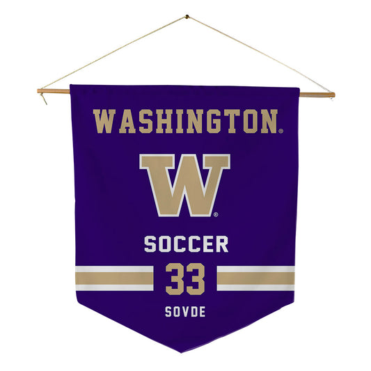 Washington - NCAA Men's Soccer : Chad Sovde - Pennant - 18" x 21"-0
