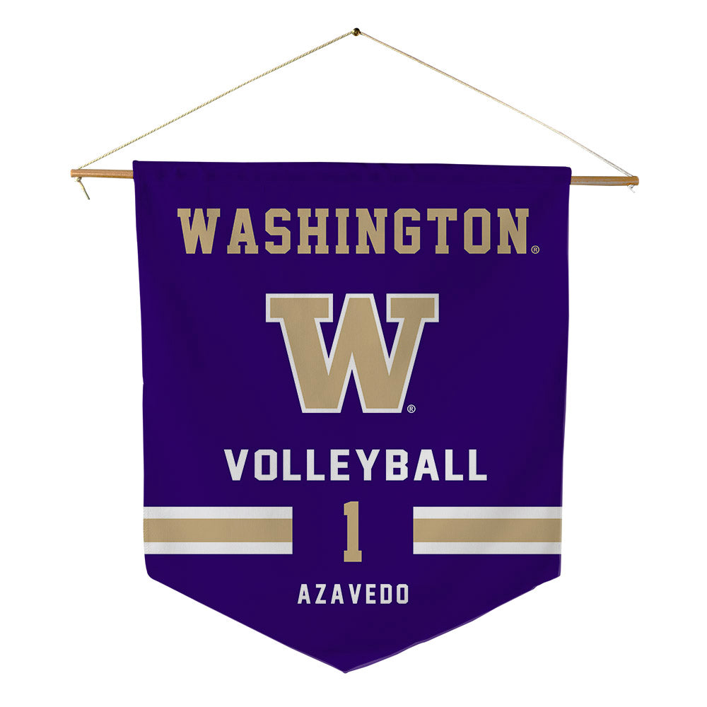Washington - NCAA Women's Volleyball : Addy Azavedo - Pennant - 18" x 21"-0