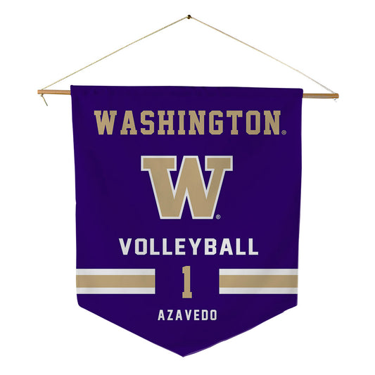 Washington - NCAA Women's Volleyball : Addy Azavedo - Pennant - 18" x 21"-0