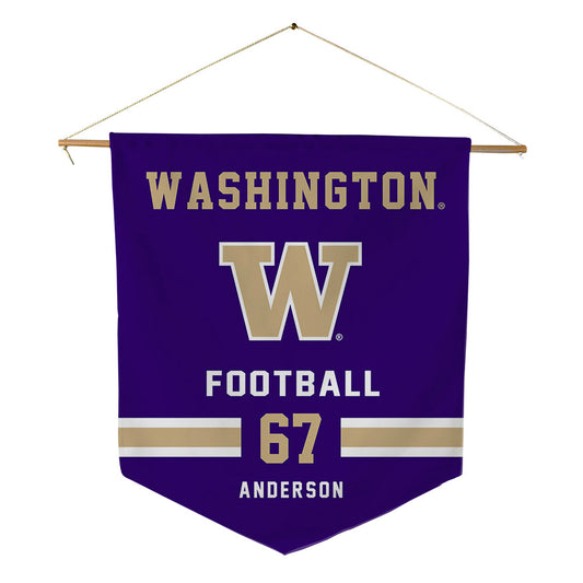 Washington - NCAA Football : Aidan Anderson - Pennant - 18" x 21"-0