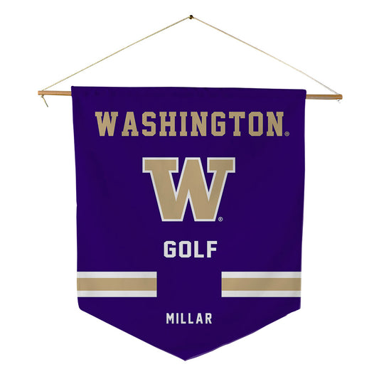 Washington - NCAA Men's Golf : Grady Millar - Pennant - 18" x 21"-0