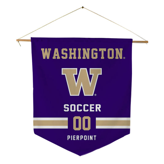 Washington - NCAA Men's Soccer : Kenny Pierpoint - Pennant - 18" x 21"-0