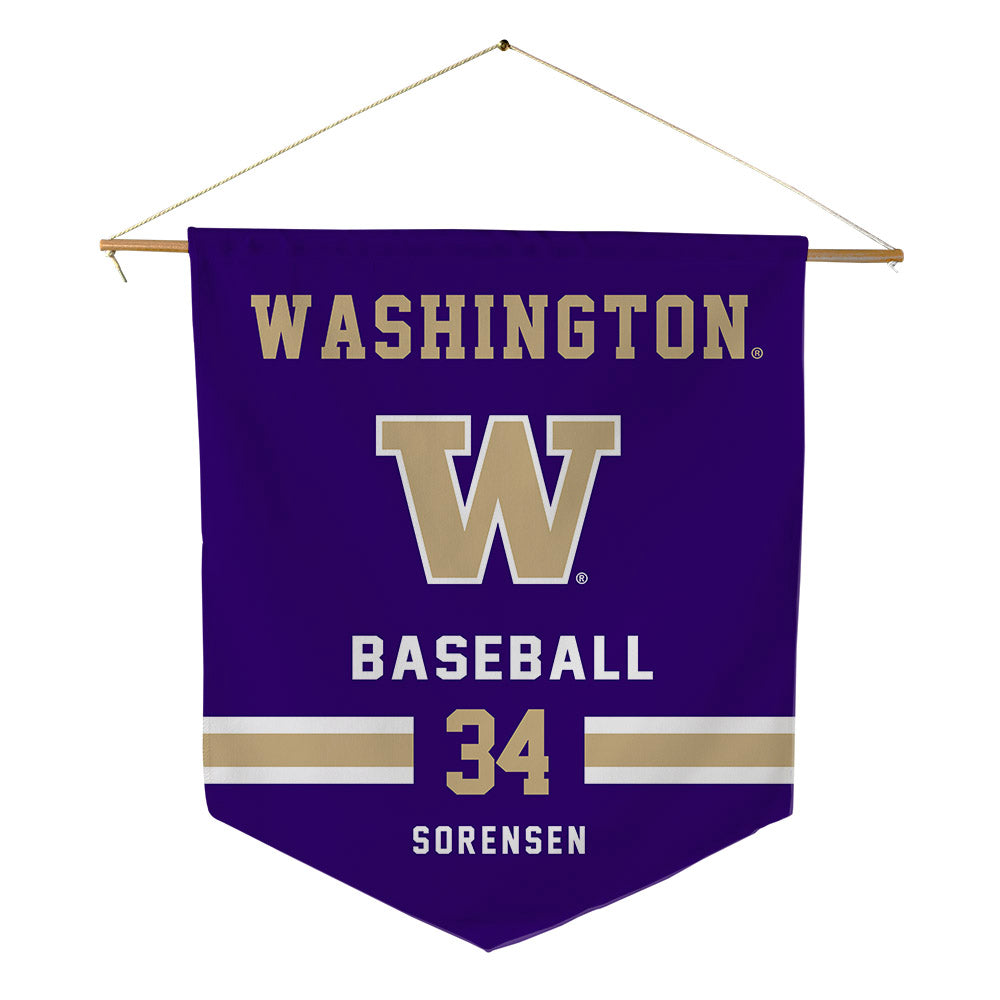 Washington - NCAA Baseball : Noah Sorensen - Pennant - 18" x 21"-0