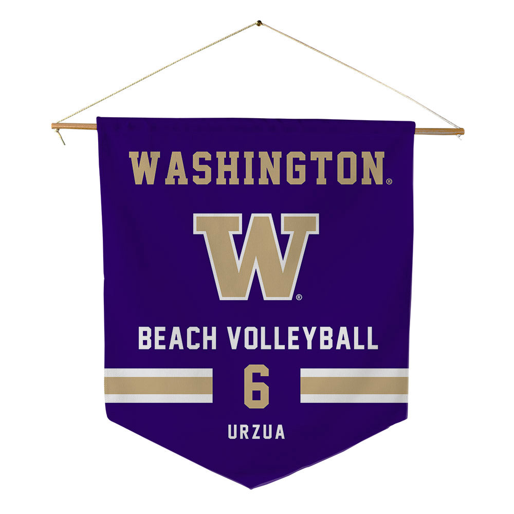 Washington - NCAA Beach Volleyball : Alina Urzua - Pennant - 18" x 21"-0