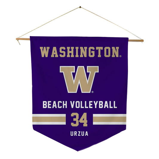 Washington - NCAA Beach Volleyball : Alina Urzua - Pennant - 18" x 21"-0