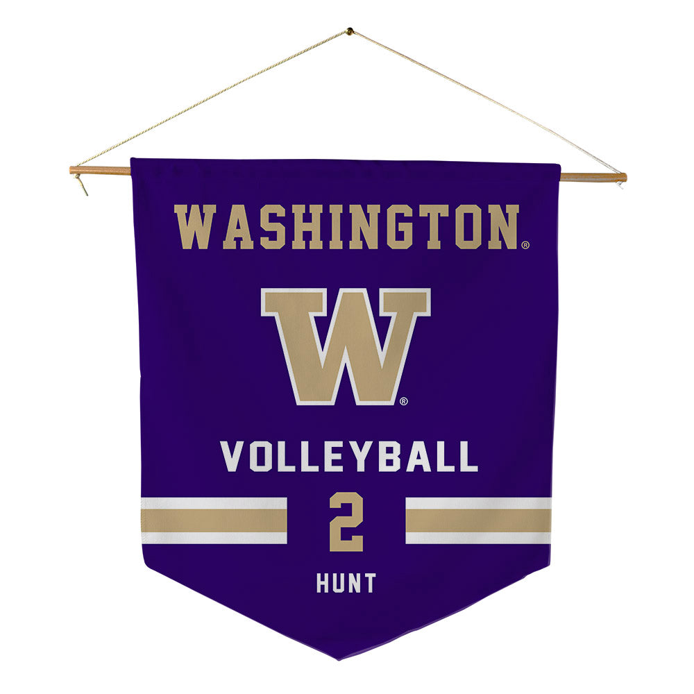 Washington - NCAA Women's Volleyball : Julia Hunt - Pennant - 18" x 21"-0