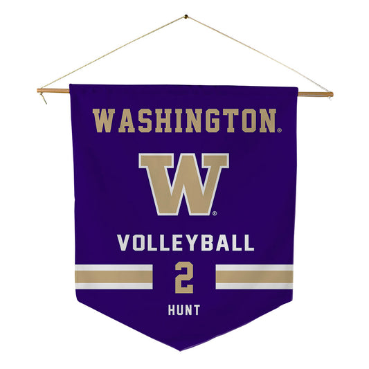 Washington - NCAA Women's Volleyball : Julia Hunt - Pennant - 18" x 21"-0