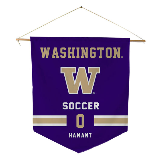 Washington - NCAA Women's Soccer : Mia Hamant - Pennant - 18" x 21"-0