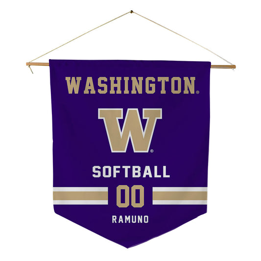 Washington - NCAA Softball : Sophia Ramuno - Pennant - 18" x 21"-0