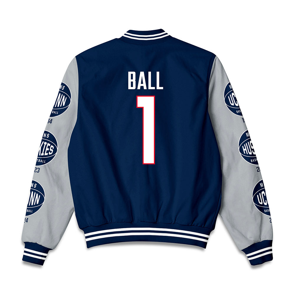 UConn - NCAA Men's Basketball : Solo Ball - Bomber Jacket-1