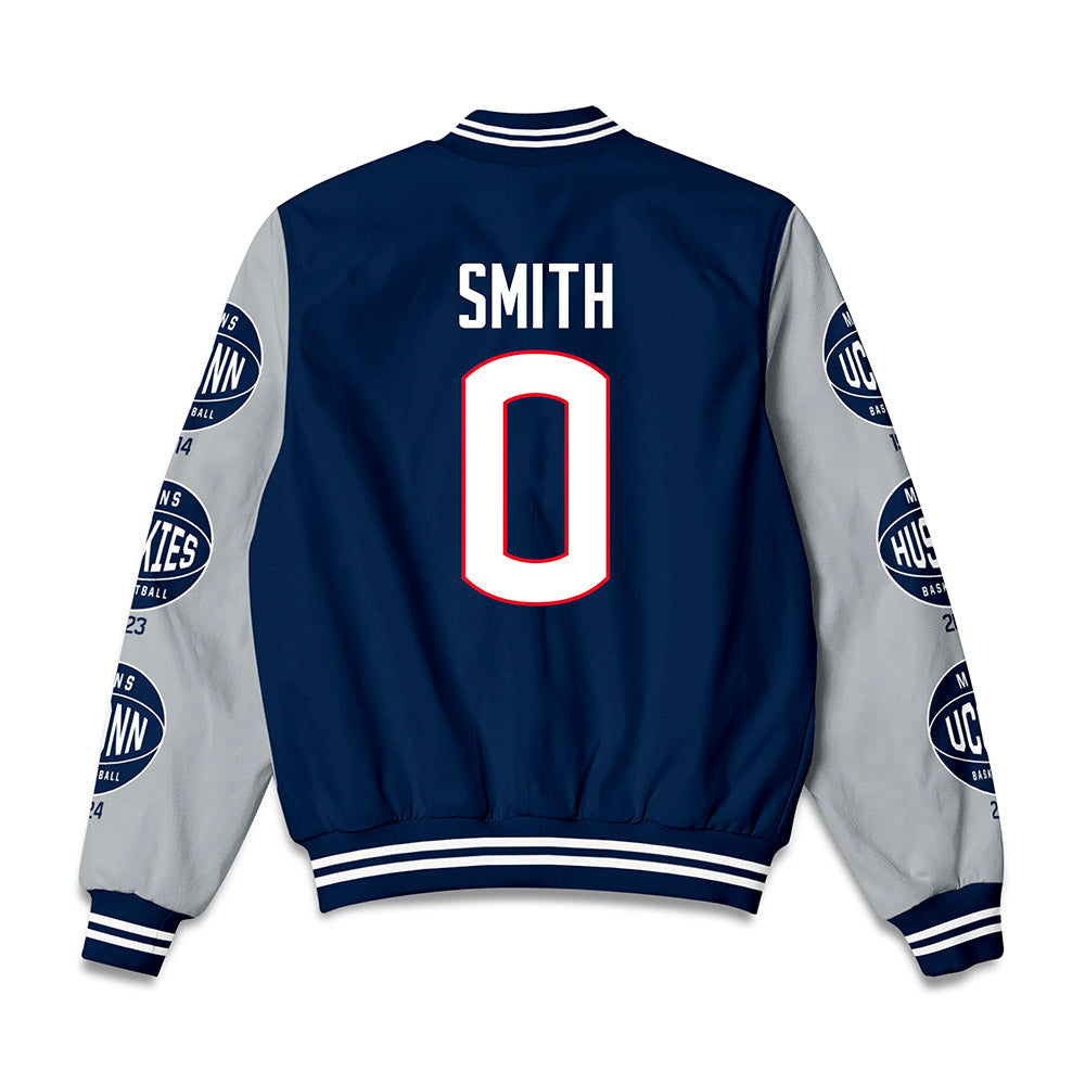 UConn - NCAA Men's Basketball : Malachi Smith - Bomber Jacket-1