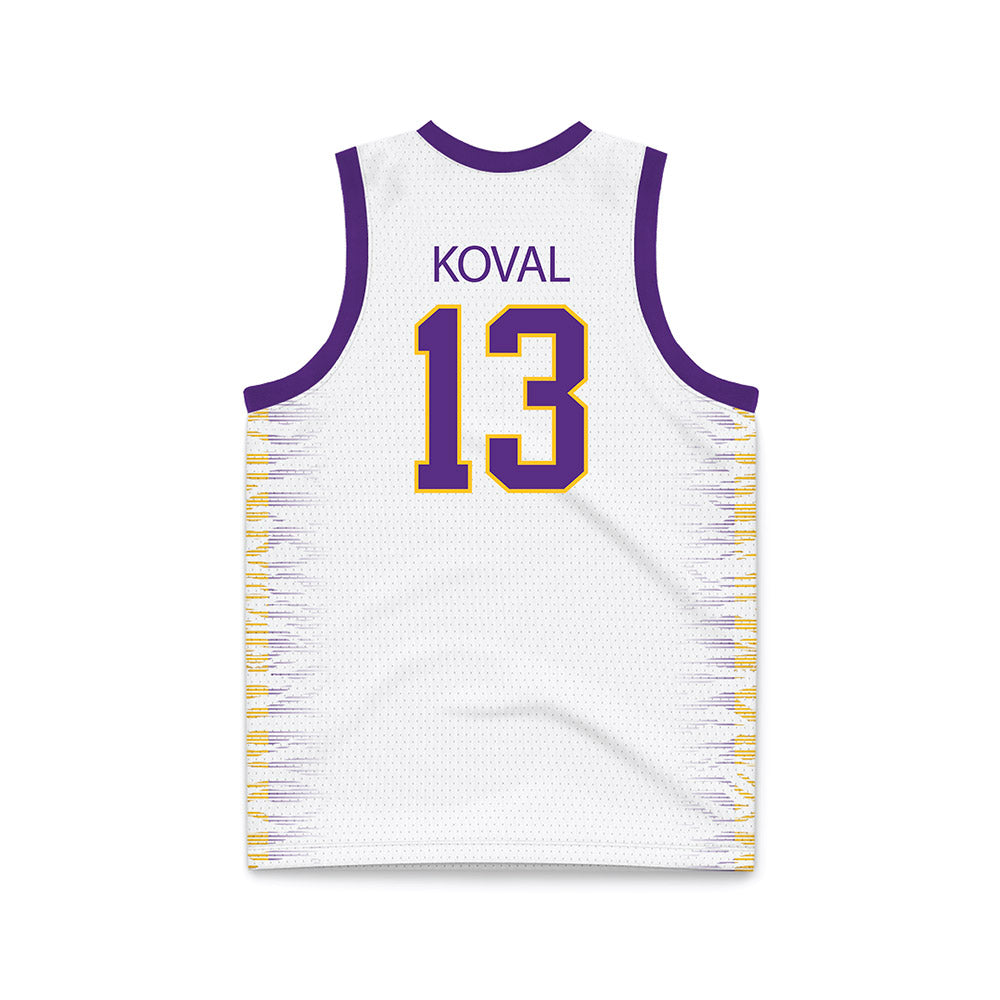 LSU - NCAA Women's Basketball : Kate Koval - White Basketball Jersey-1