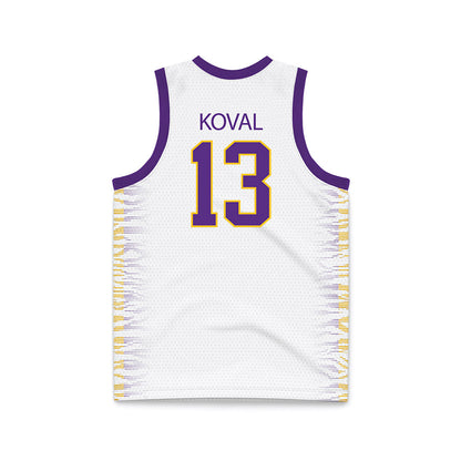 LSU - NCAA Women's Basketball : Kate Koval - White Basketball Jersey-1