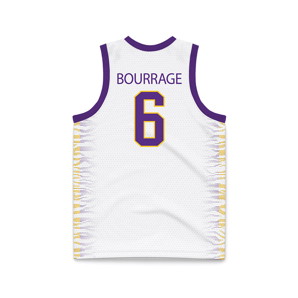 LSU - NCAA Women's Basketball : Divine Bourrage - White Basketball Jersey-1