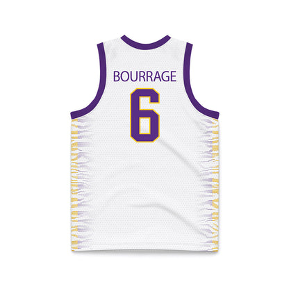 LSU - NCAA Women's Basketball : Divine Bourrage - White Basketball Jersey-1
