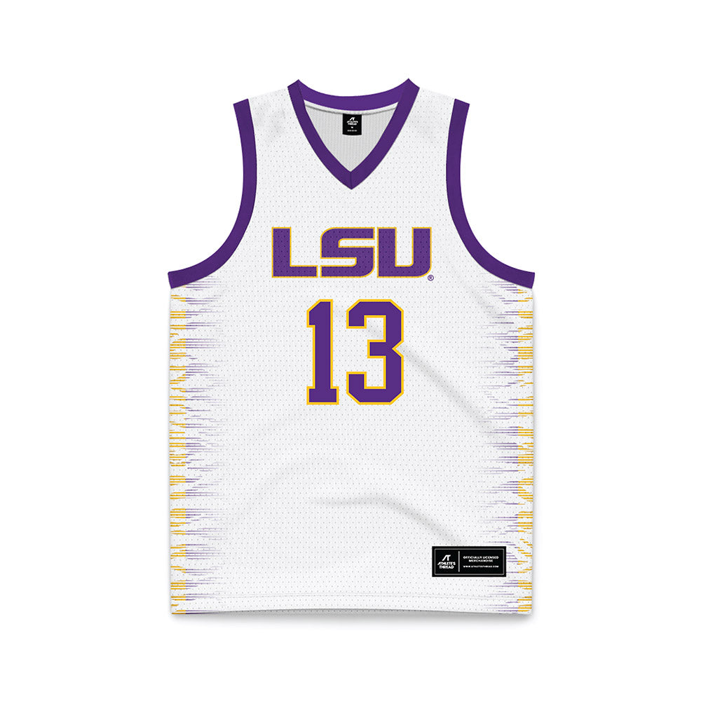 LSU - NCAA Women's Basketball : Kate Koval - White Basketball Jersey-0