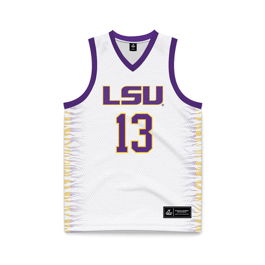 LSU - NCAA Women's Basketball : Kate Koval - White Basketball Jersey-0