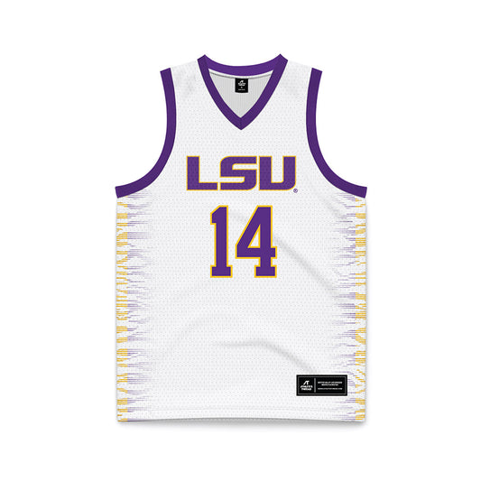 LSU - NCAA Women's Basketball : Izzy Besselman - White Basketball Jersey-0