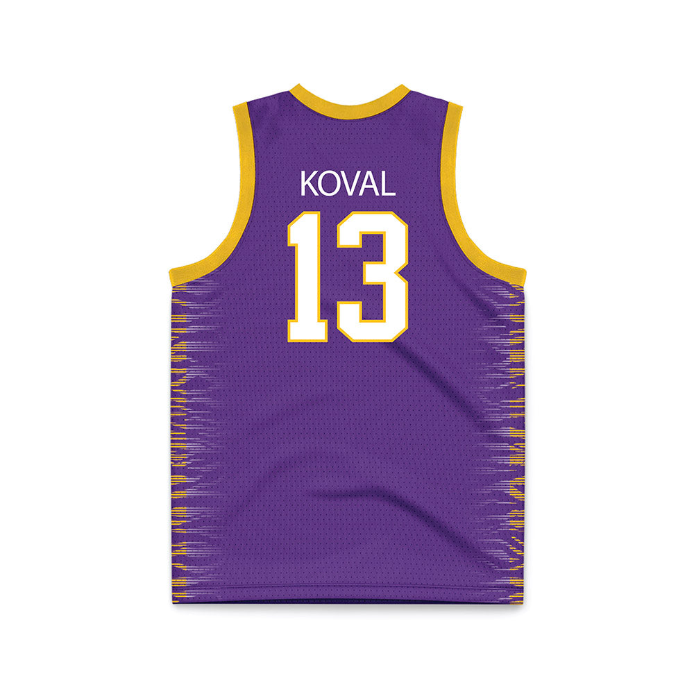 LSU - NCAA Women's Basketball : Kate Koval - Purple Basketball Jersey-1