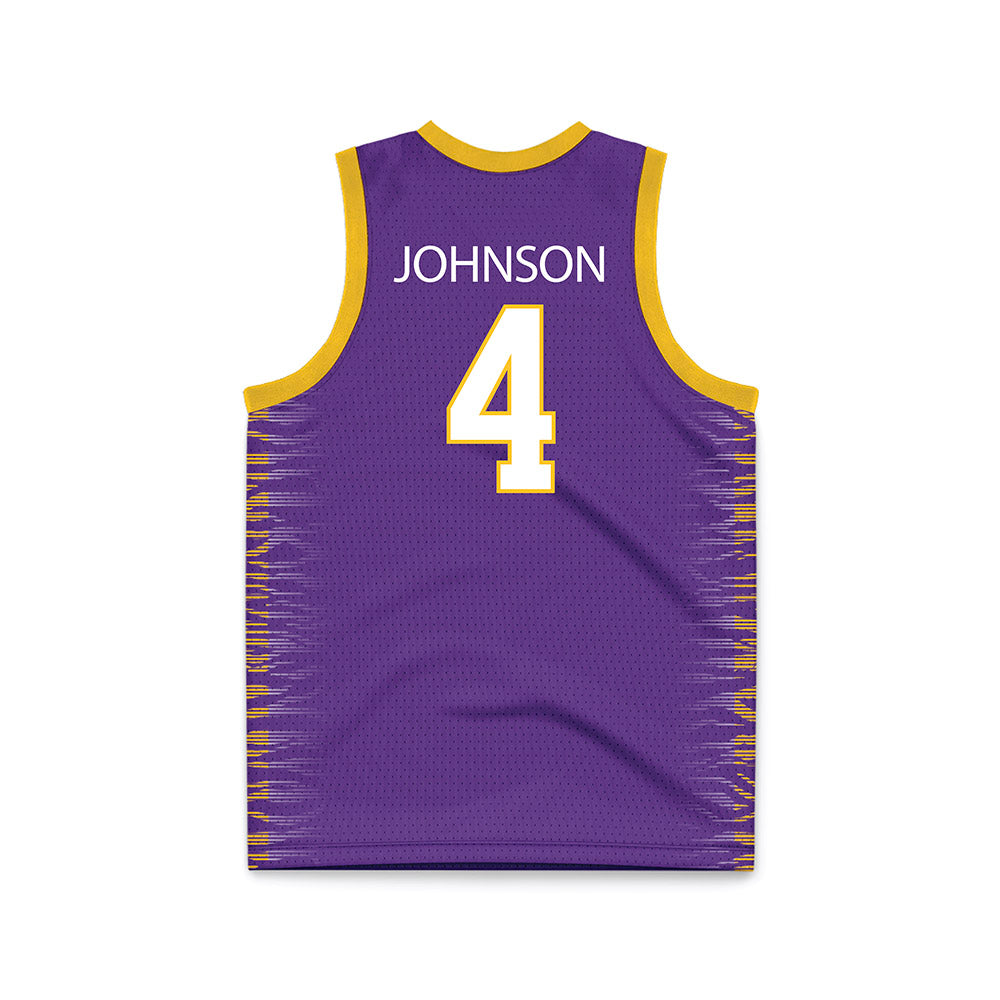 LSU - NCAA Women's Basketball : Flaujae Johnson - Purple Basketball Jersey-1