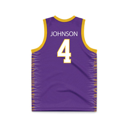 LSU - NCAA Women's Basketball : Flaujae Johnson - Purple Basketball Jersey-1