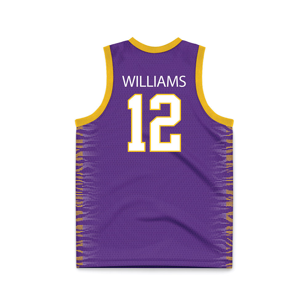 LSU - NCAA Women's Basketball : Mikaylah Williams - Purple Basketball Jersey-1