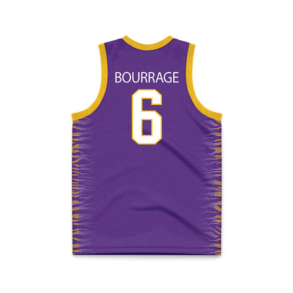 LSU - NCAA Women's Basketball : Divine Bourrage - Purple Basketball Jersey-1