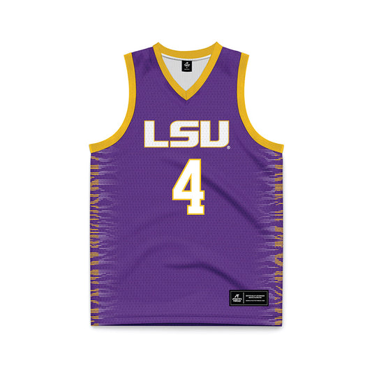 LSU - NCAA Women's Basketball : Flaujae Johnson - Purple Basketball Jersey-0